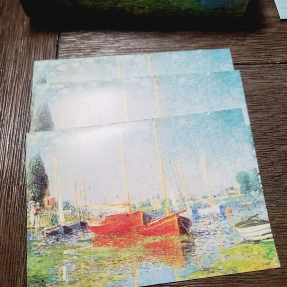 Vintage 2000 Monet Galison NY Notecards Keep It Box Argenteuil